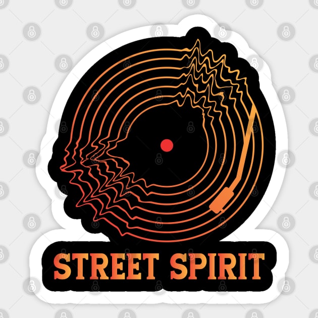 STREET SPIRIT (RADIOHEAD) Sticker by Easy On Me
